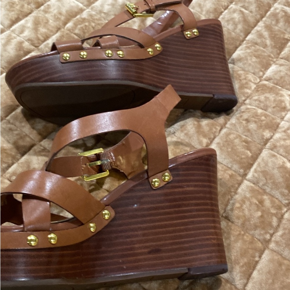Polo by Ralph Lauren Brown Platform Sandals - Picture 2 of 4